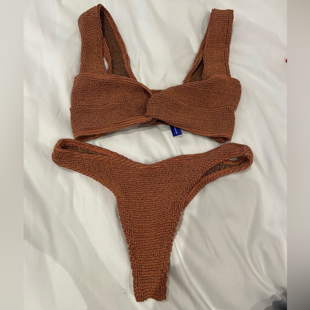 bond-eye Rust Textured Bikini